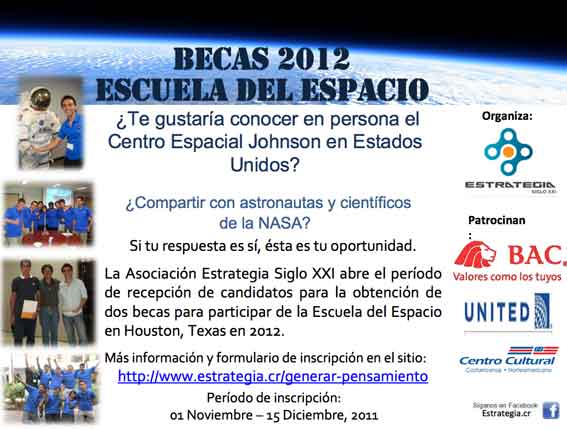 Becas Escuela del Espacio 2012
