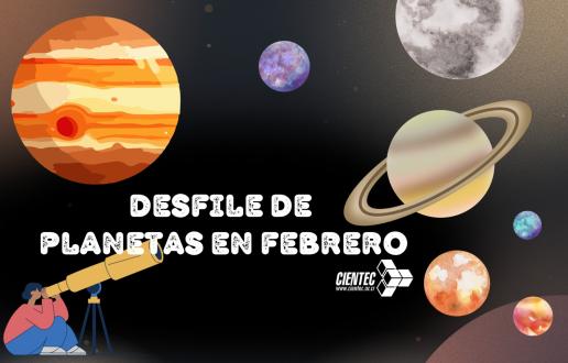 Desfile de planetas en febrero