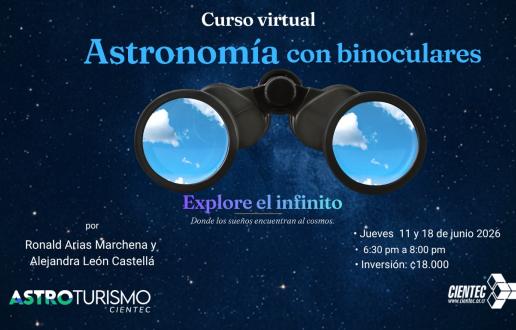 anuncio curso astronomía con binoculares junio 2026