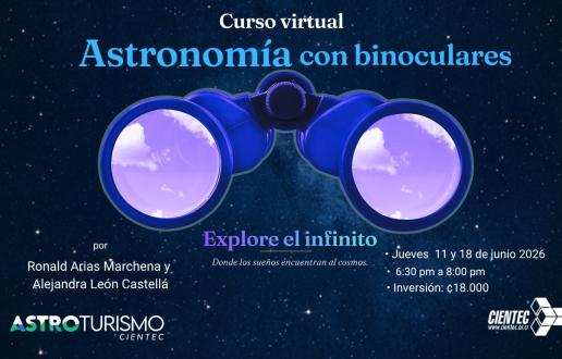 anuncio curso astronomía con binoculares junio 2026