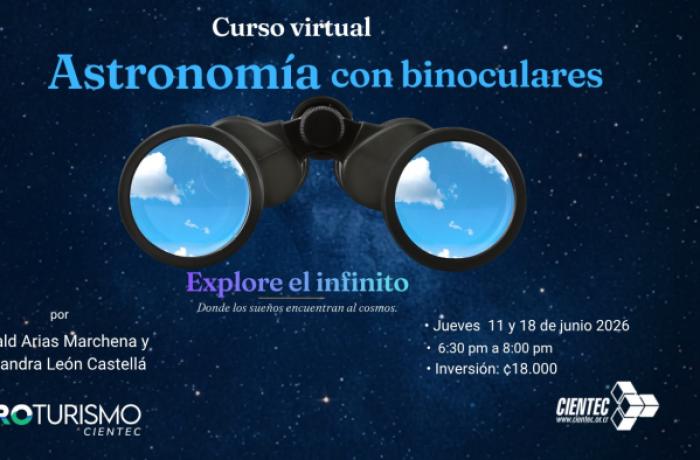 anuncio curso astronomía con binoculares junio 2026