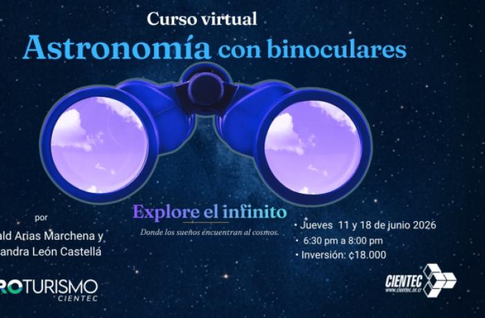 anuncio curso astronomía con binoculares junio 2026